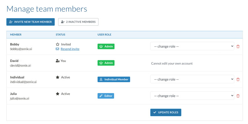 Advanced settings to make account management a breeze Better manage users and their levels of access in Sonix