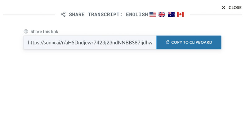 Read-only sharing so that viewers can't make changes Securely share your transcript with others