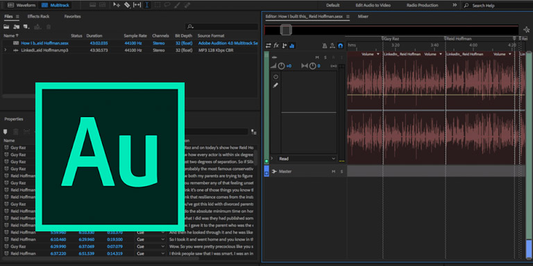Media integration: Sonix + Adobe Audition Sonix + Adobe Audition | Sonix integrates with many popular multimedia editing applications including Adobe Audition.